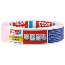 Малярная лента (скотч) для деликатных поверхностей, розовая TESA® (25 мм Х 50м) 04333-00018-03