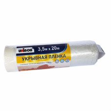 Пленка защитная Unibob, с малярной лентой, 1,4 x 33 м